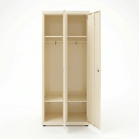 ARSU 2026 Armoire de rangement démontable à double porte en acier DKP 0,80 mm avec serrure manuelle à clé, ventilée et thermolaquée, pour montage au sol/mur