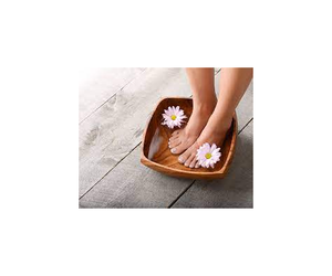 Bol de pédicure en bois écologique avec support en bois pour spa manucure pédicure ensemble personnaliser la taille - Product Image 3