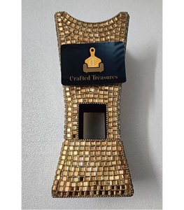 Best Selling Incense burner With Full crystal Mirror covered Design <b>Oud</b> <b>bakhoor</b> & Mubakhar burner stand for home & gifting - Product Image 1