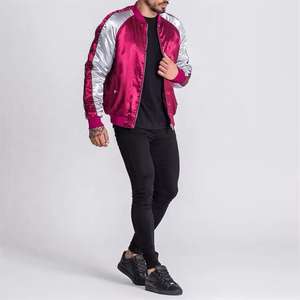 Blouson de baseball personnalisé pour hommes Blouson universitaire en satin brodé universitaire personnalisé pour hommes - Product Image 6