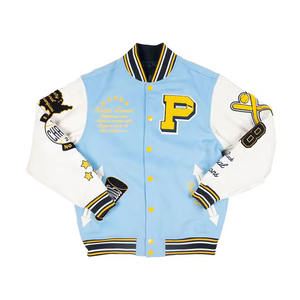 Ventes en gros, commandes en gros personnalisées, service OEM ODM, veste de baseball Letterman, nouvelle mode, vestes universitaires personnalisées d'hiver, devant surélevé - Product Image 5