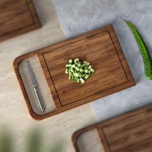 Planche à découper en bois d'acacia naturel la plus vendue à la main avec poignée planche à découper de légumes bon marché pour la cuisine - Product Image 2