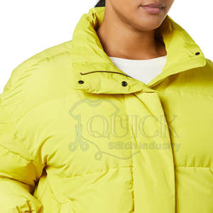 Vestes matelassées pour femmes en nylon tricoté d'hiver à la mode Logo avant Coupe ajustée à capuche Haute qualité - Product Image 6