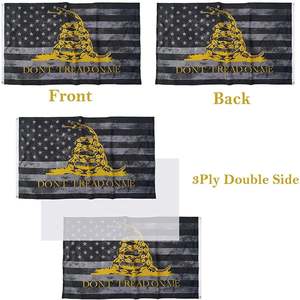 Bandera de Estados Unidos de doble cara con la frase "Dont Tread on Me" - Hecha en EE. UU. - Banderas Gadsden 3x5 para exteriores (gris) - Product Image 5
