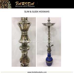 Set de Narguile Mini de Lujo Farida, Componentes de Vidrio y Latón Plateado, Técnica de Laca, Alta Eficiencia de Fumado, Hecho en Egipto - Product Image 6