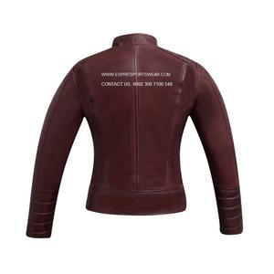 Venta caliente ESPRIT chaqueta de invierno de cuero para mujer en piel de oveja Real cuello alto transpirable viscosa Sherpa forro OEM al por mayor - Product Image 6