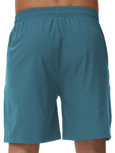 Short de tennis décontracté pour hommes 100% Polyester taille élastique longueur genou séchage rapide fermeture éclair conception couleur unie short en maille - Product Image 6