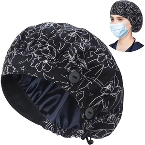 Gorro de enfermera de dibujos animados para hombre y mujer, gorro quirúrgico ajustable de algodón puro, gorros de cirugía estampados para enfermeras, gorros médicos - Product Image 3