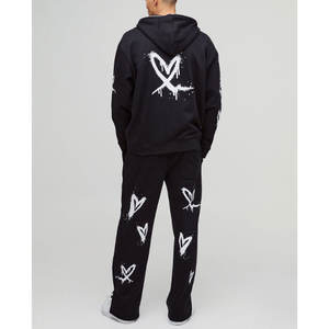 Sudaderas con Capucha Personalizadas al por Mayor para Hombre, Estilo Urbano, Ligeras, de Algodón y Felpa, con Hombros Caídos, Lisas - Product Image 2