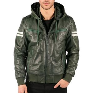 Chaqueta de Cuero de Oveja Auténtico para Hombre, Estilo Casual, Chaqueta de Motociclista, Prenda Exterior Suave y Genuina para Invierno y Otoño - Product Image 1
