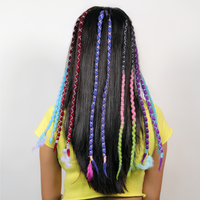 Extensions de dreadlocks en cheveux humains Remy indiens, légères, aspect naturel, longue durée, sans traitement chimique, mélange de couleurs, tissage