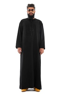 Dernier Modèle Hommes Casual Musulman Jubba Thobes Couleur Solide Custom Made Moyen-Orient Hommes Jubba Au Prix de Gros - Product Image 4
