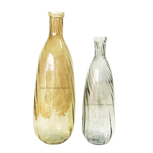 Nordic Modern Design <b>Smoked</b> <b>Glass</b> <b>Vase</b> & Jar Bottle Shaped Round Hand Blown Flower <b>Glass</b> <b>Vase</b> Manufacturers for Christmas Gifts - Product Image 1