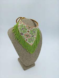 Collar de cuentas de vidrio artesanales, joyería llamativa para mujer, gargantilla, por HF CRAFTS - Product Image 4