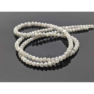Perles de diamant facettées de qualité AAA+ - Perles de diamant blanc-gris - Diamants en vrac - Product Image 1