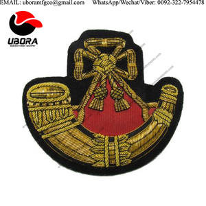 Insignia bordada a mano Infantería ligera Bordada Bullion blazer Insignia Plata - Product Image 4