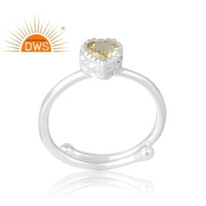 Anillo de piedras preciosas de topacio limón Natural de Plata de Ley 925, joyería personalizada para mujer, regalo para ella - Product Image 1