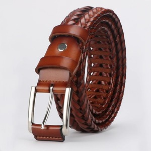 Cinturones de cuero genuino hechos a mano Cinturón tejido hueco para hombres, cinturón de jeans de pantalones de cuero, opción ideal para regalos Cinturones de cuero Ploe - Product Image 1