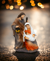 Ensemble de la Nativité de la Sainte Famille en résine, statue religieuse catholique peinte à la main, statue durable, figurine de Jésus, sculpture artistique