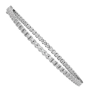 Pulsera de tenis con diamantes de corte princesa de moda, 1.25 ct, diamantes cultivados en laboratorio FG en platino, para bodas, compromisos y fiestas. - Product Image 3