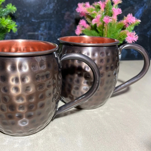 Handmade Rắn Đồng Moscow Mule Mug-Đôi Tường Cách Nhiệt cốc cà phê với thiết kế tối giản-Bao gồm Quà Tặng thủy tinh miễn phí - Product Image 4