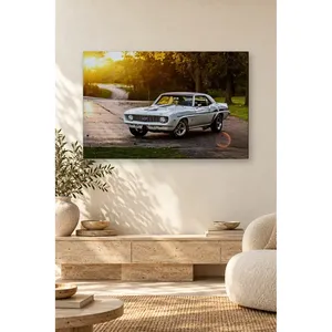 Fida White Classic Camaro en impression sur toile Golden Light - Product Image 2