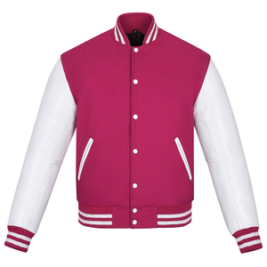 Pakistan Manufacturers Custom Wool Wholesale Leather Sleeve Baseball Letterman <b>Jackets</b> Pakistan Low Price With Genuine Leather - Product Image 1