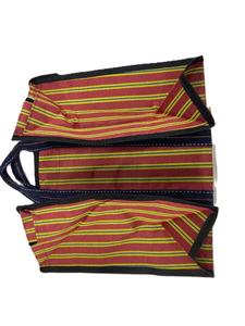 Bolsas de compras grandes de polipropileno reciclado, respetuosas con el medio ambiente, patrón de rayas sostenible, fabricadas en India, suministro a granel - Product Image 4