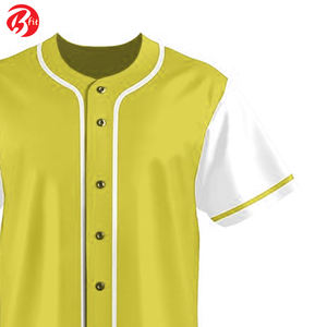 Boutonné Élégant Sport Formation Sportswear Nouveau Style Respirant À Manches Courtes Jersey Ensemble Baseball Jersey avec Conception Couverte - Product Image 5