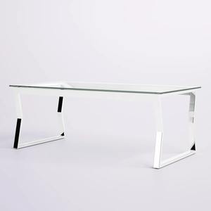 Table basse moderne en acier inoxydable écologique, fabriquée à la main avec un plateau en verre, pour une utilisation polyvalente en intérieur - Product Image 4