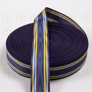 Ruban de polyester imprimé feuille d'or ruban imprimé style cérémoniel marque effet moiré rubans - Product Image 4