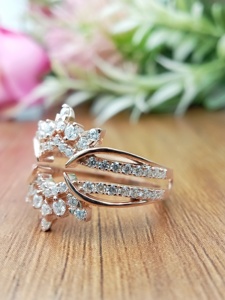 Luxurious Customized 925 Sterling Silver GIA Certified Trendy Wedding Band Pave Setting 10K 14K 18K White Gold Party Gift - Product Image 3