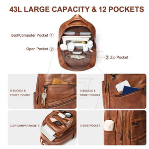 Lightweight Travel <b>Backpack</b> <b>Large</b> Capacity Comfortable Shoulder Straps For Daily Use <b>School</b> And Outdoor Activities - Product Image 5