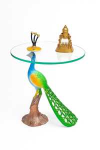 Base en résine plaquée or et colorée en aluminium moulé à la main pour le salon et la décoration intérieure Table basse - Product Image 5