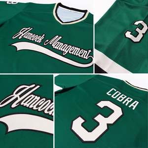 Premium 100% Polyester Men's Ice Hockey Jersey Breathable Club Teamwear OEM ODM Custom Logo <b>Athletic</b> Uniform Manufacturer - Product Image 2