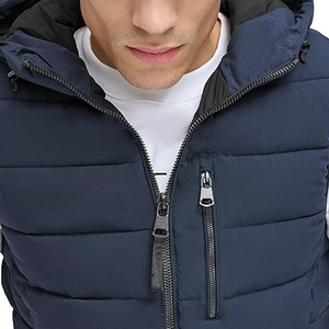 Chaqueta de Burbuja Ligera y Plegable de Lona para Hombre con Cuello Alto - Product Image 2