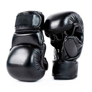 Gants de boxe en cuir professionnels durables avec support de poignet à lacets, évacuation de l'humidité, design personnalisable pour des coups puissants - Product Image 6