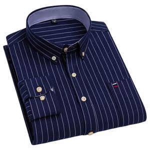 เสื้อเชิ้ตแขนยาวผ้าฝ้ายสีพื้นสำหรับผู้ชาย, เสื้อเชิ้ตแฟชั่นสไตล์ลำลองใส่100% สบาย - Product Image 6