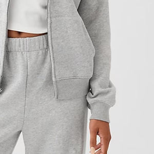 Sudadera con Capucha de Diseño Moderno, Estilo Cuadrado, Corta, Vintage, Streetwear 2026, Personalizable, de Algodón y Felpa, Unisex, con Cremallera, Gruesa, Bordada - Product Image 4