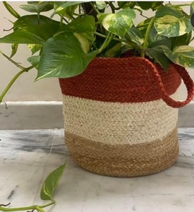 Cesta de Almacenamiento Circular Multiusos Moderna y Ecológica de Yute y Algodón - Product Image 2