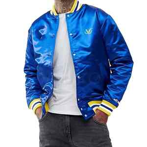 Marque privée de vestes en satin pour hommes de couleur personnalisée avec logo personnalisé coupé et cousu prix chaud pour une utilisation hivernale - Product Image 2