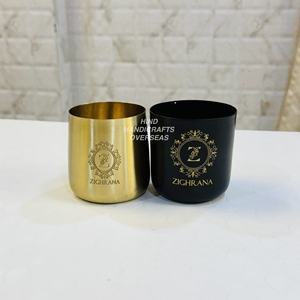 Conteneur en fer à bougies noir avec couvercle, pour la cire de soja, pour le fabricant et le fournisseur de l'inde - Product Image 2