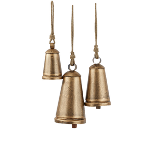 Campanas de vaca de Metal dorado moderno, campanas decorativas colgantes para jardín doméstico y festivales al mejor precio al por mayor - Product Image 1