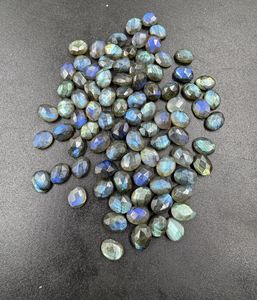 หินลาบราดอไรต์สีฟ้าใสเจียระไนอย่างเป็นธรรมชาติเจียระไนแบบหลวม10x14mm-15x20mm รูปไข่อัญมณีสำหรับทำเครื่องประดับขายส่ง - Product Image 2