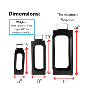 Set 3 Elegant <b>Black</b> Metal Indoor Outdoor <b>Candlestick</b> Holders High Quality Christmas Decorations Home Patio Classic Style - Product Image 4