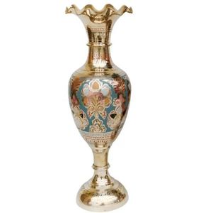 Florero dorado y negro al por mayor en metal de latón para decoraciones de boda florero de metal de alta exigencia decoración interior - Product Image 6