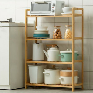 ชั้นวางของไม้เนื้อแข็งขนาด26.46นิ้วปรับความสูงได้ - Product Image 1