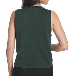 Femmes nouveau lavage à l'acide coton réservoir à la mode solide longue sans manches côtelé culture grande taille été respirant Camis pour les tailles américaines - Product Image 5