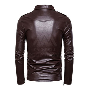 Wholesaler <b>Men's</b> Genuine Leather Winter <b>Jacket</b> Fully Customized Front Logo High Quality Made in Pakistan - Product Image 2