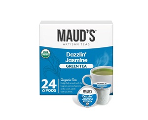 Maud's Organic Jasmine Green <b>Tea</b> Pods, 24 ct, Single Serve <b>Tea</b> Pods - Product Image 1